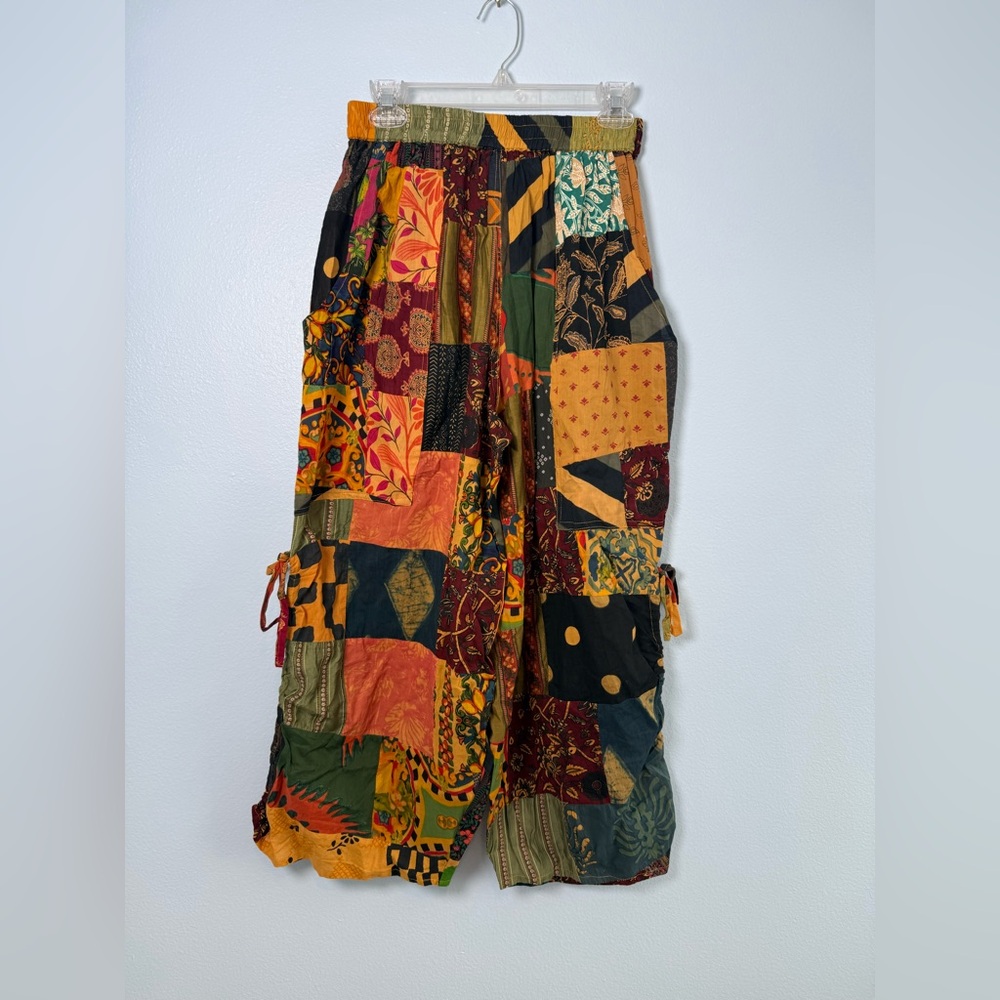 POL Patchwork Elastic Waist Pants - Mustard, Olive, Rust